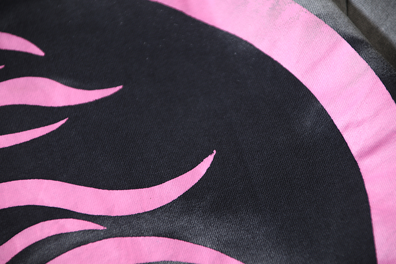 Hellstar Star Gel Sport Logo Washed T-shirt Black Pink