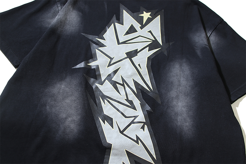 Hellstar Crack Print T-shirt Black