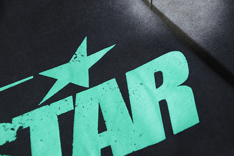 Hellstar Star Gel Sport Logo Washed T-shirt Black Green