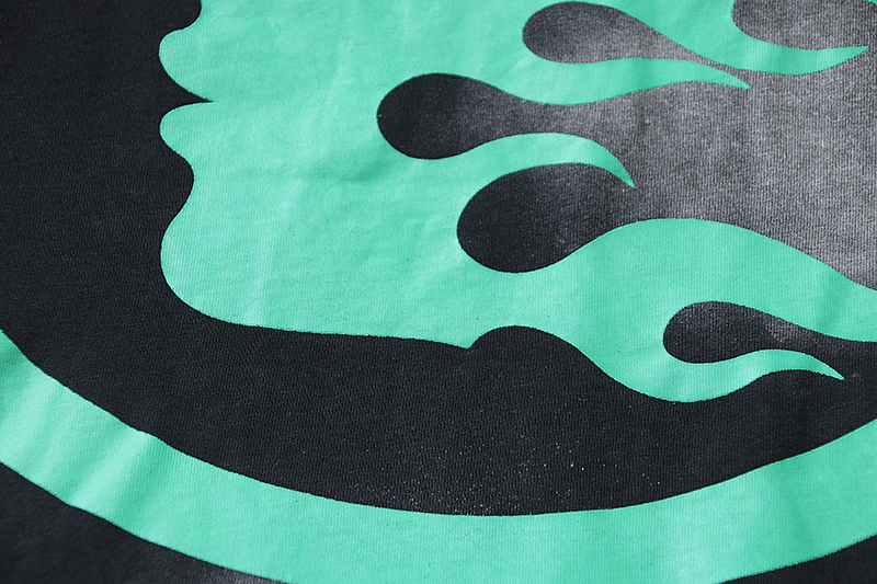 Hellstar Star Gel Sport Logo Washed T-shirt Black Green