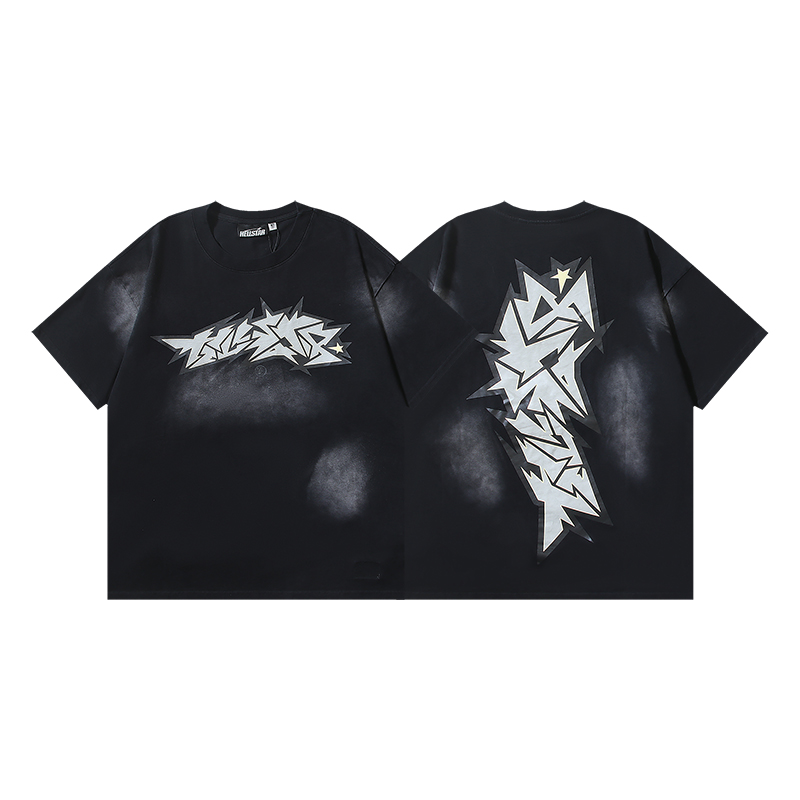 Hellstar Crack Print T-shirt Black