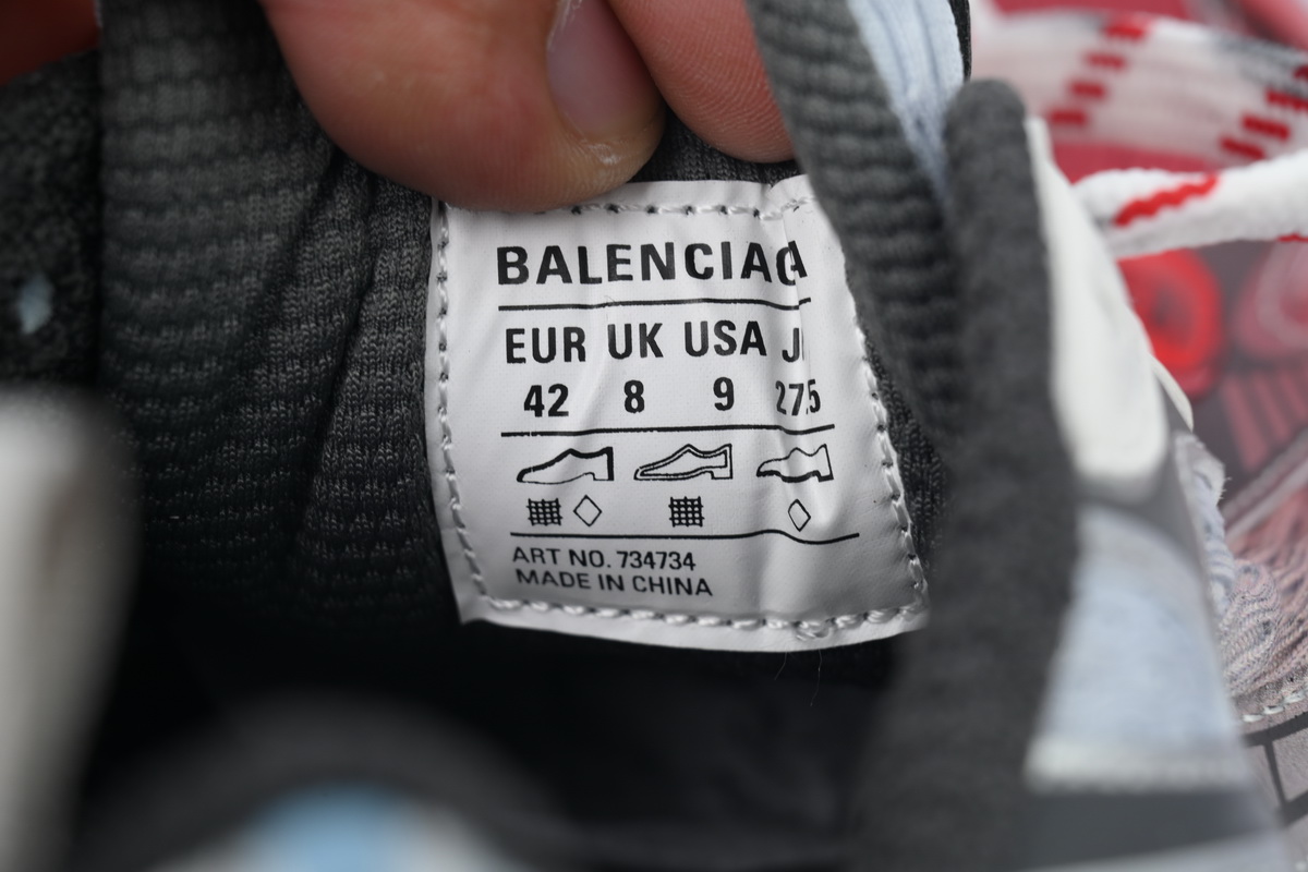 Balenciaga 3XL Sneaker Red Grey 734734 W3XTS 9461