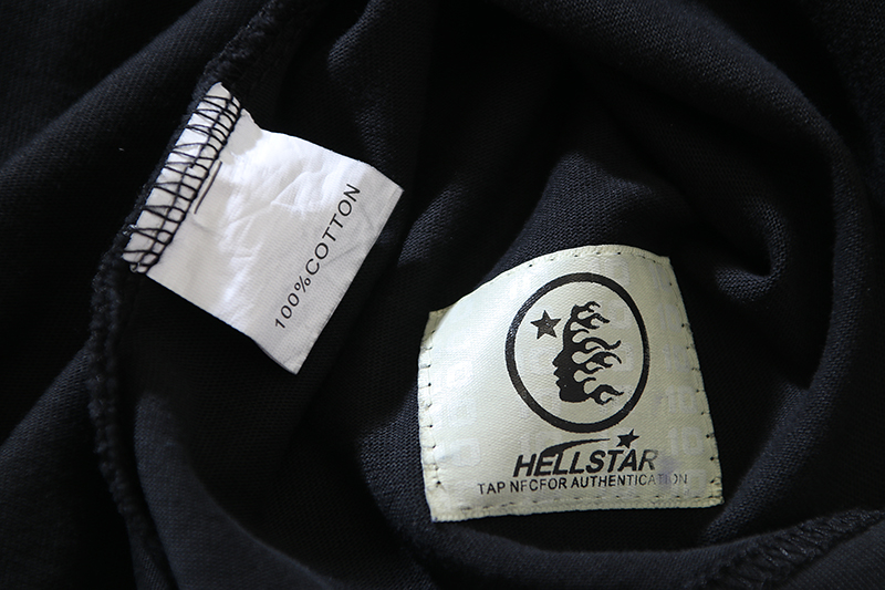 Hellstar Star Gel Sport Logo Washed T-shirt Black Green