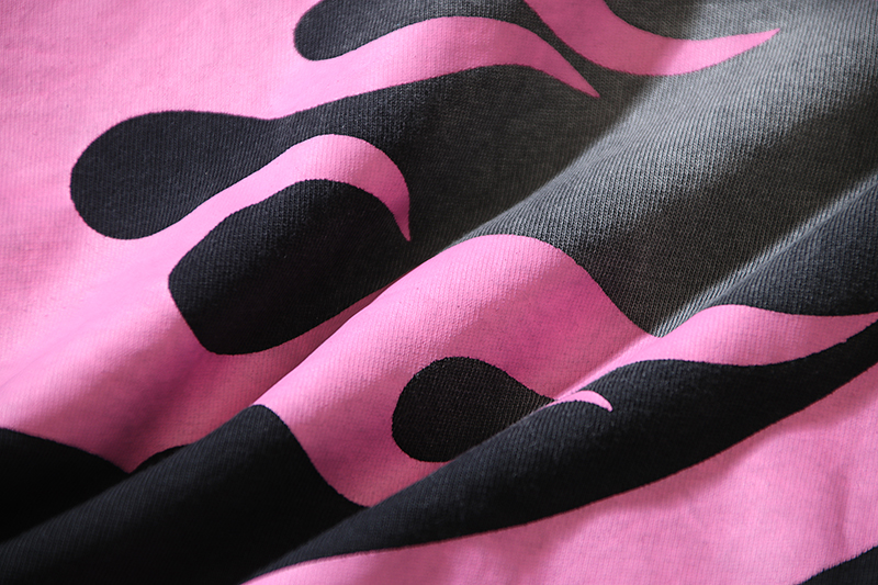 Hellstar Star Gel Sport Logo Washed T-shirt Black Pink