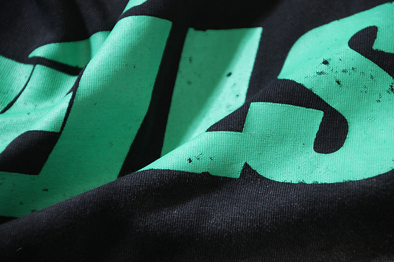 Hellstar Star Gel Sport Logo Washed T-shirt Black Green