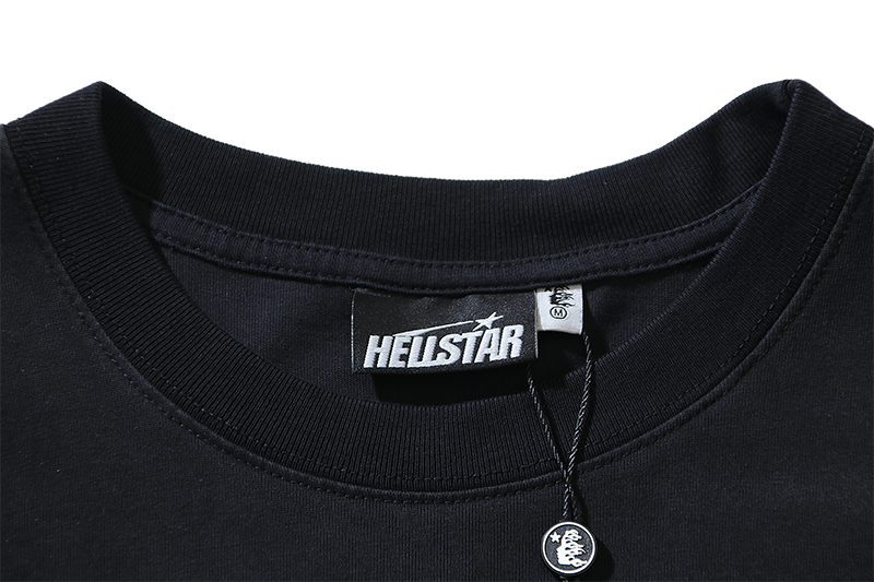 Hellstar Star Gel Sport Logo Washed T-shirt Black Pink