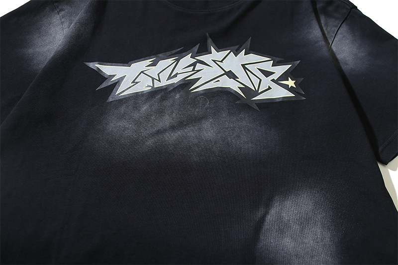 Hellstar Crack Print T-shirt Black