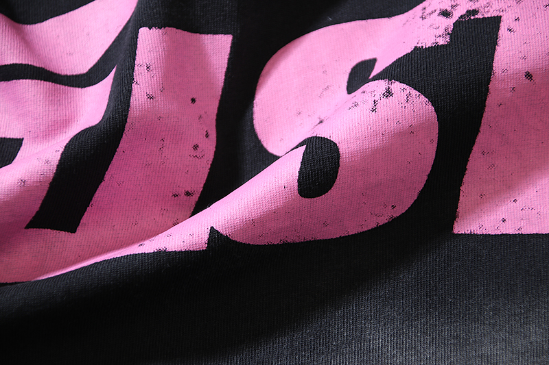 Hellstar Star Gel Sport Logo Washed T-shirt Black Pink