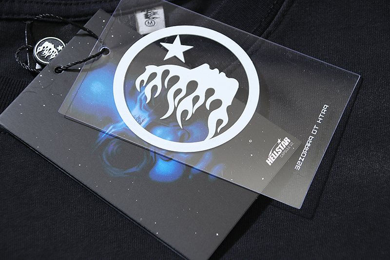 Hellstar Star Gel Sport Logo Washed T-shirt Black Pink