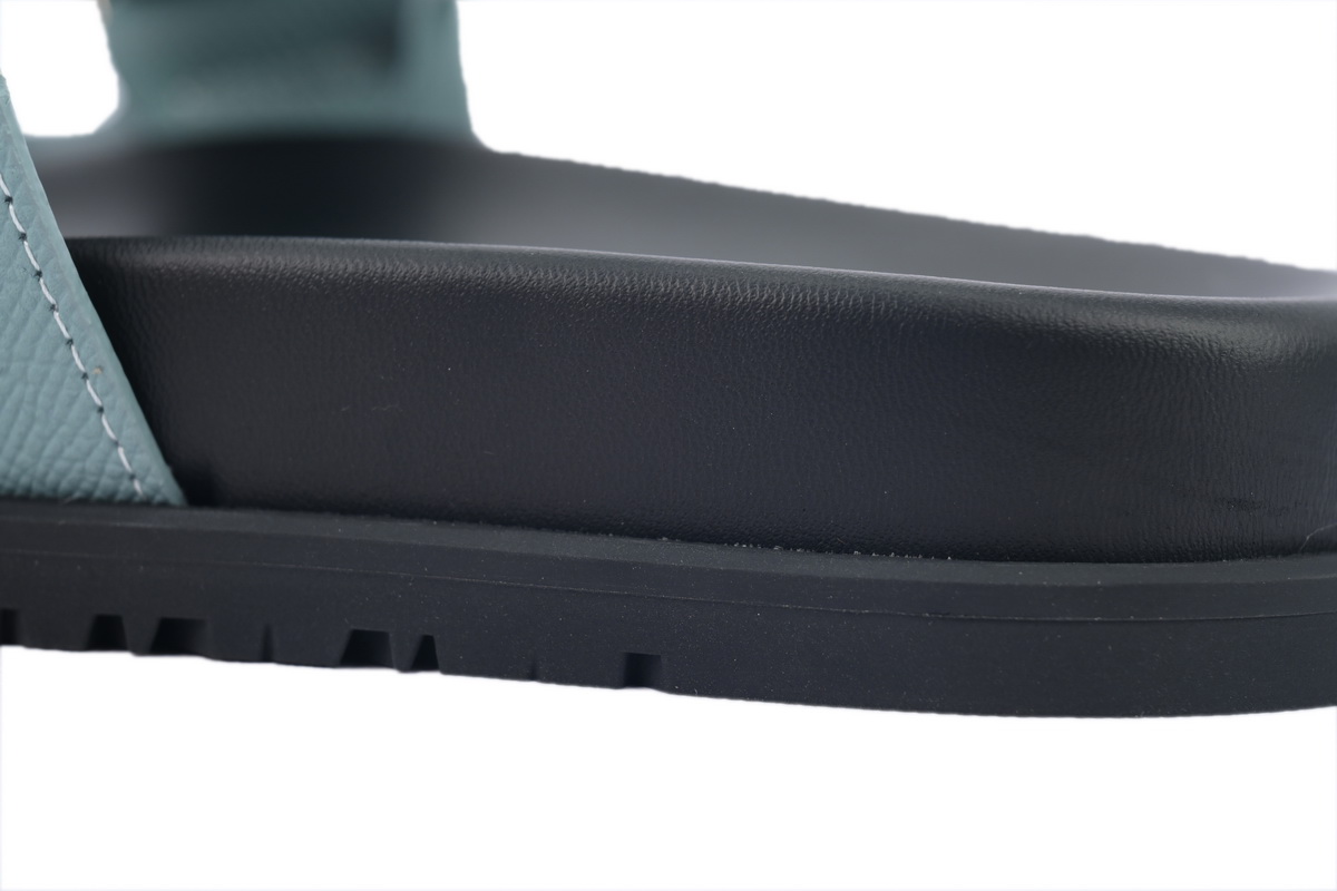 Hermes Calfskin Chypre Sandals Blue