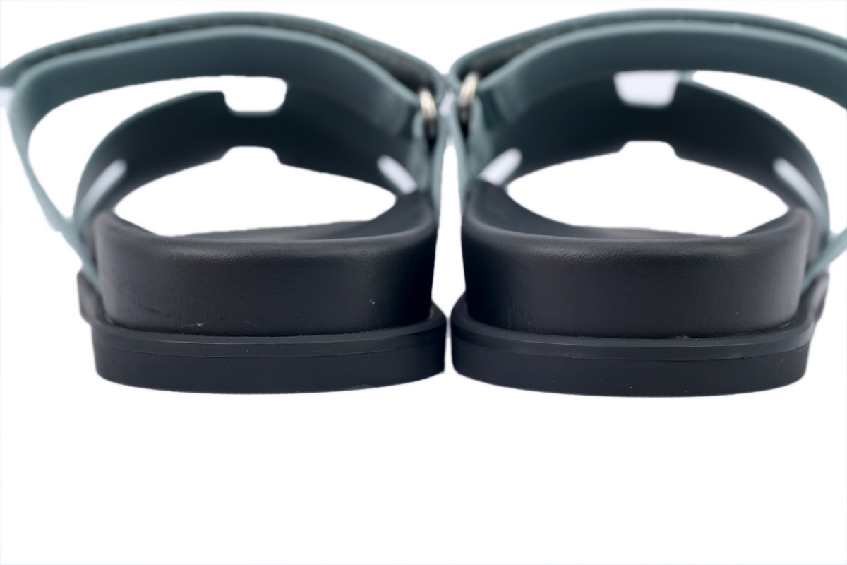 Hermes Calfskin Chypre Sandals Blue