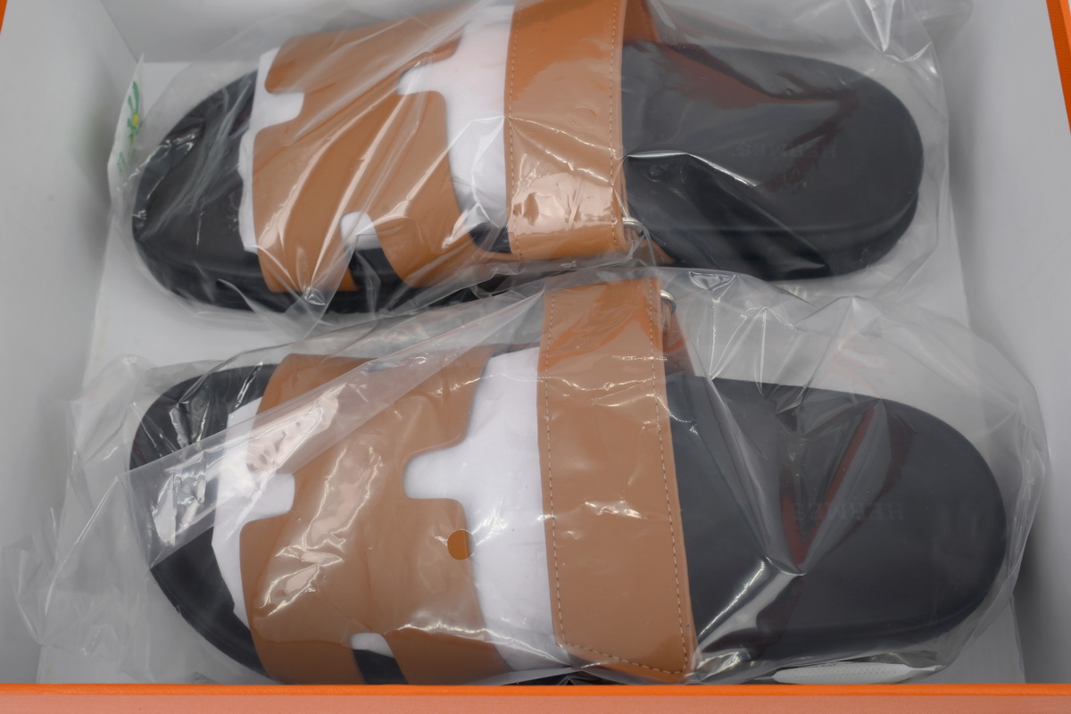 Hermes Calfskin Chypre Sandals Brown