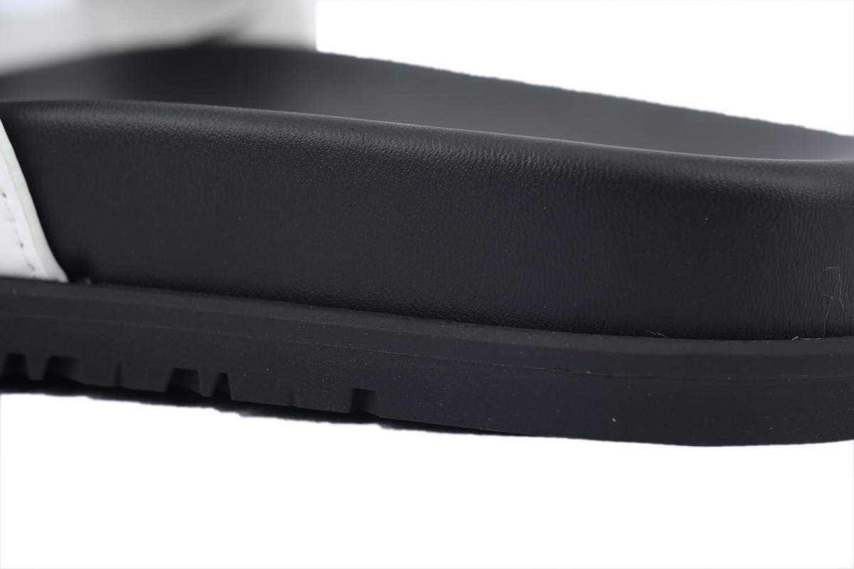 Hermes Calfskin Chypre Sandals White