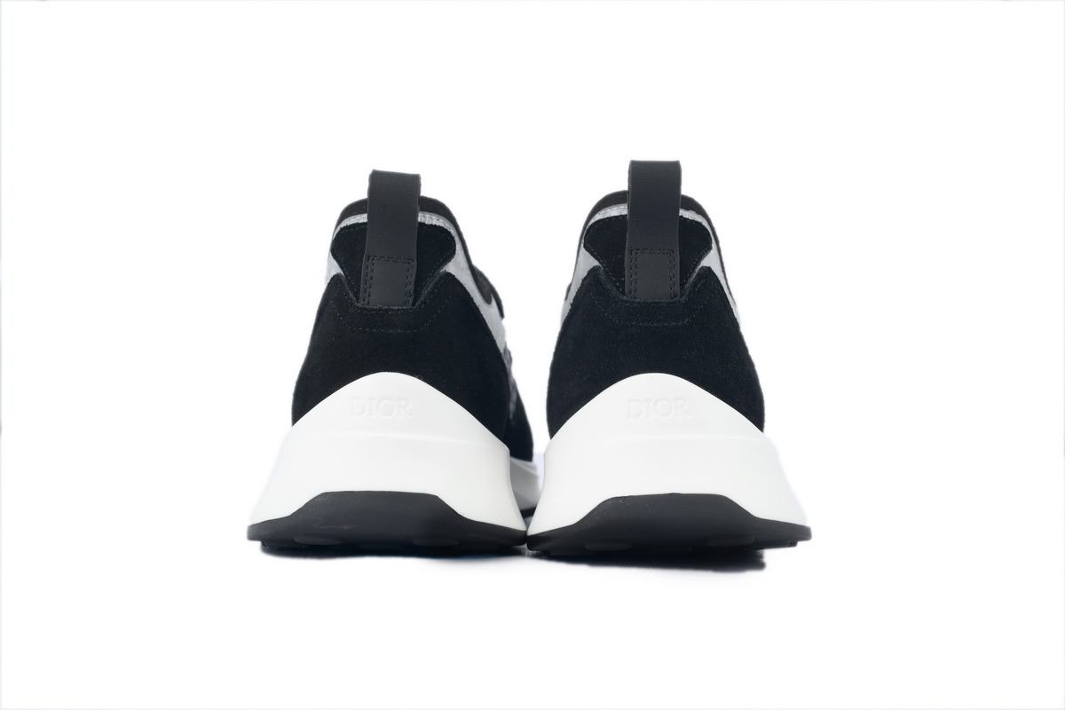 Dior B25 Runner Black Suede White Technical Mesh Oblique Canvas 3SN259YUH_H960