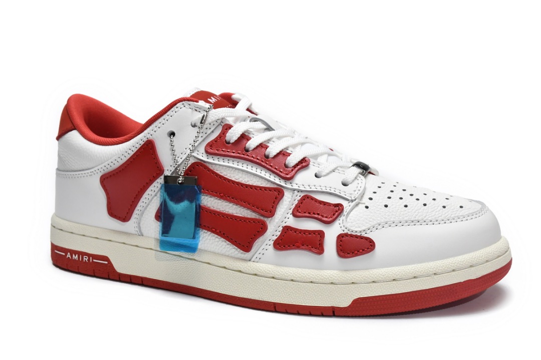 Amiri Skel Top Low White Red