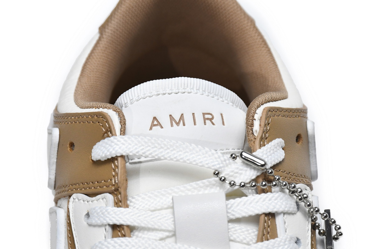 Amiri Skel Top Low White Brown