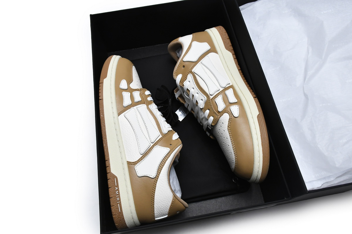 Amiri Skel Top Low White Brown