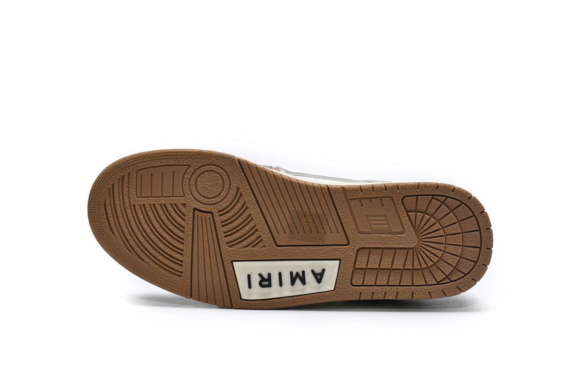 Amiri Skel Top Low White Brown