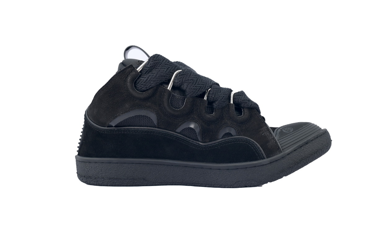 Lanvin Leather Curb Triple Black