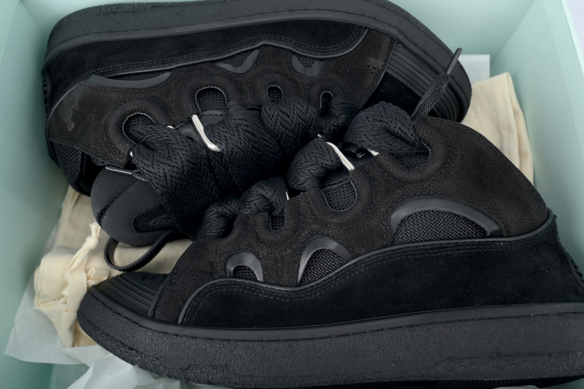 Lanvin Leather Curb Triple Black