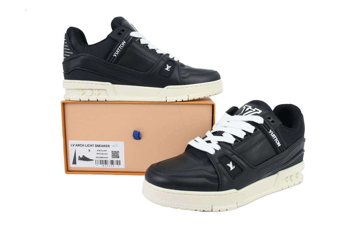 Louis Vuitton Sneaker Black Skin And White Background