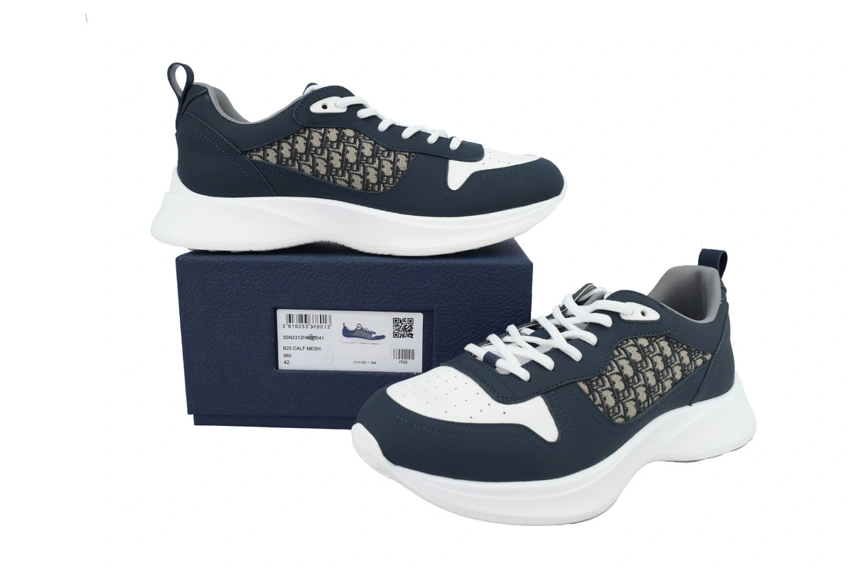 Dior B25 Runner Navy Blue Oblique Jacquard