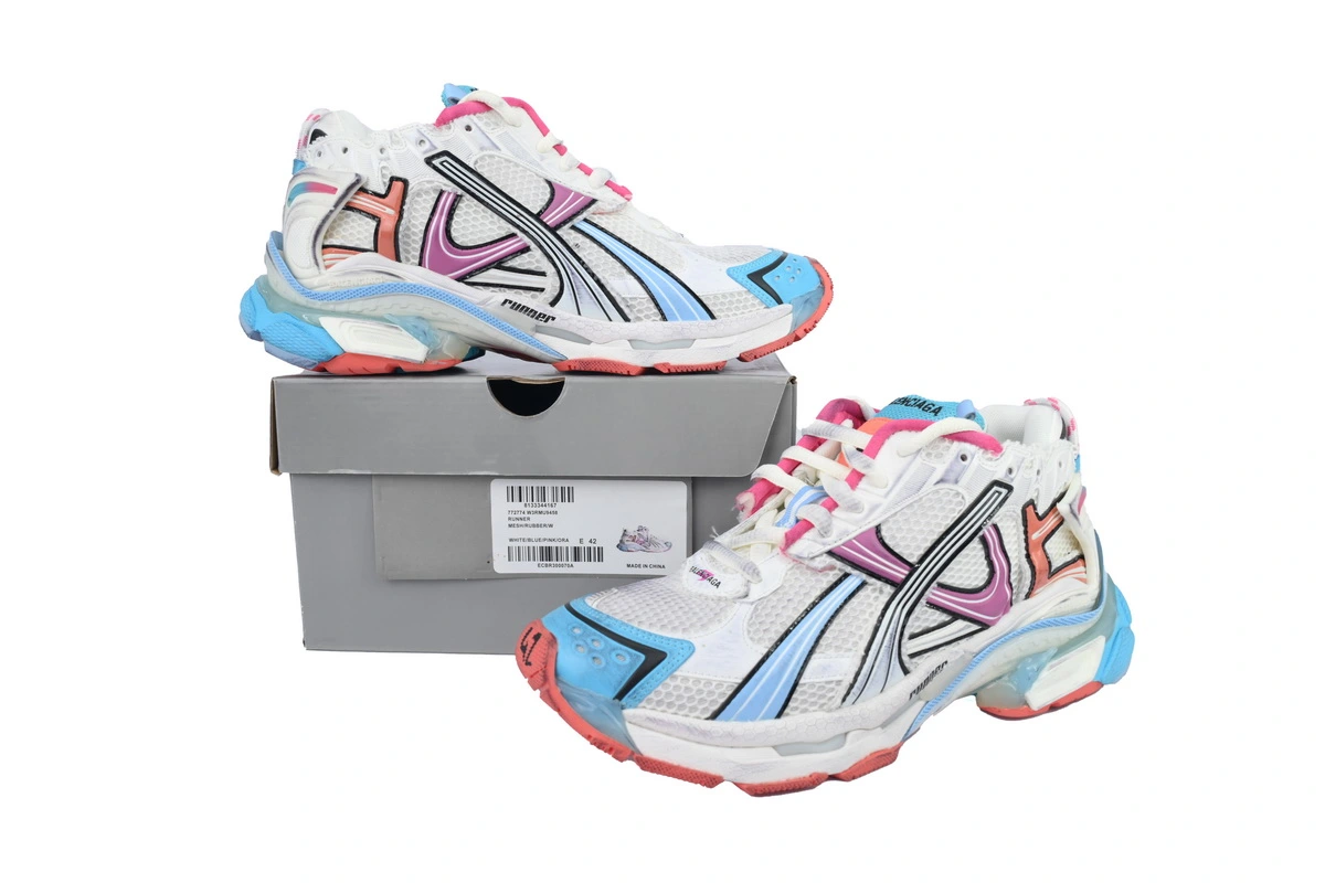 Balenciaga Runner Sneaker Grey Multi Color 772767 W3RMU 9458