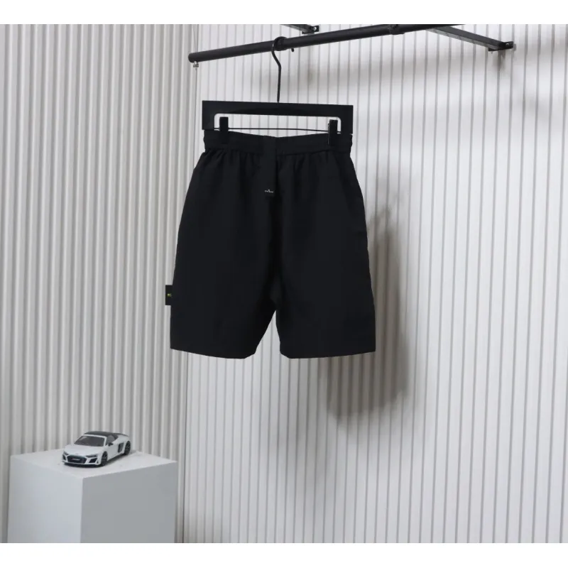 Stone Island Logo Polo Shorts Black