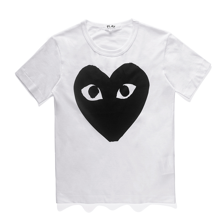 Comme des Garcons Play Damen Schwarz Heart T-shirt