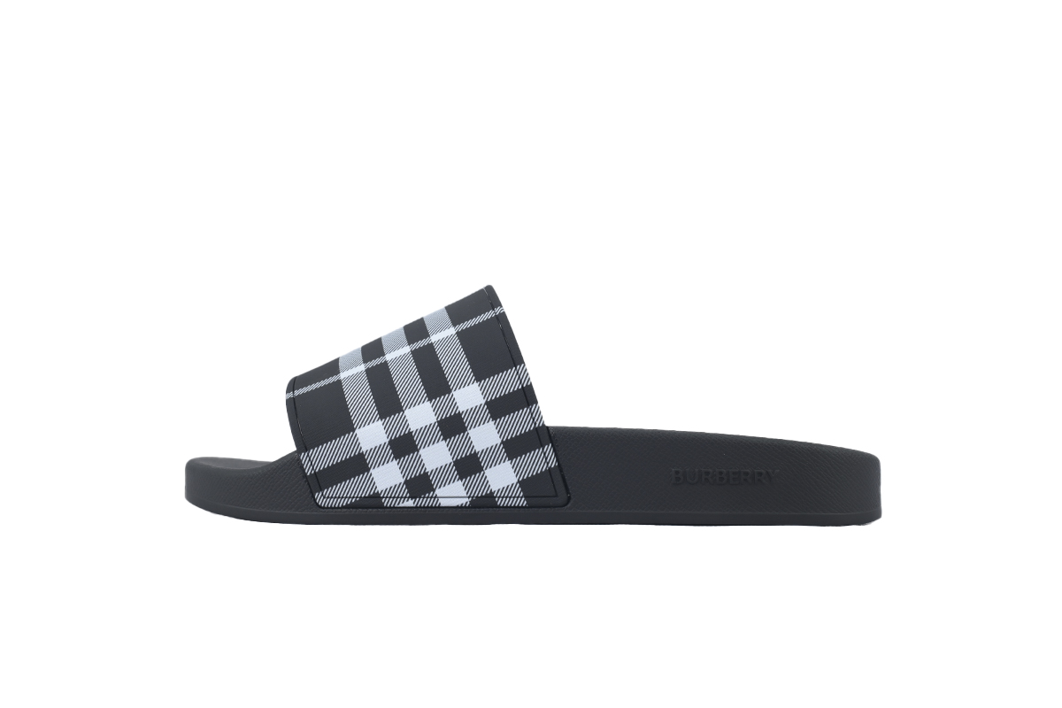 Burberry Check Slides Black