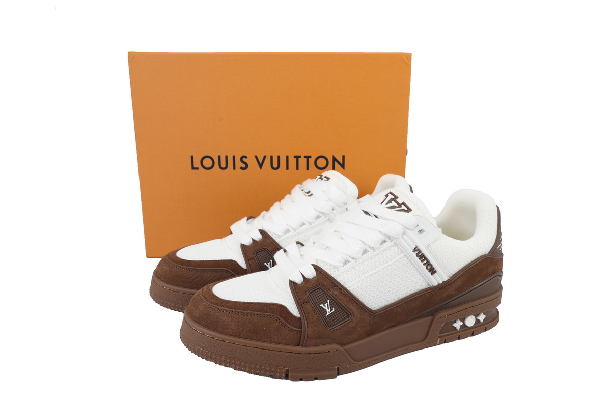 Louis Vuitton Sneakers LV Trainer White Brown