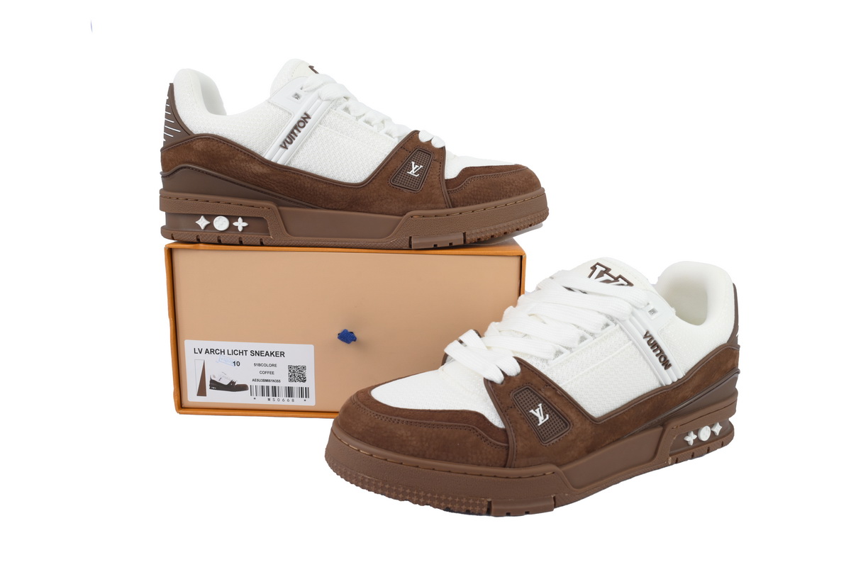 Louis Vuitton Sneakers LV Trainer White Brown