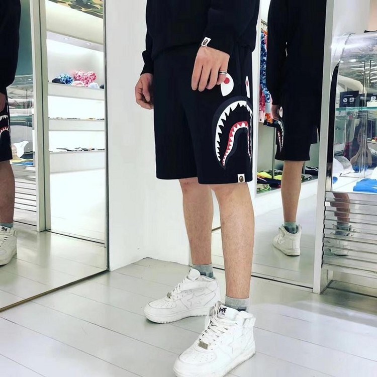 A Bathing Ape Side Shark Double Knit Sweat Short