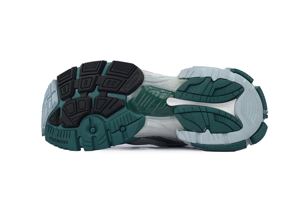 Balenciaga Runner Sneaker White Green Blue 772774 W3RMU 9034