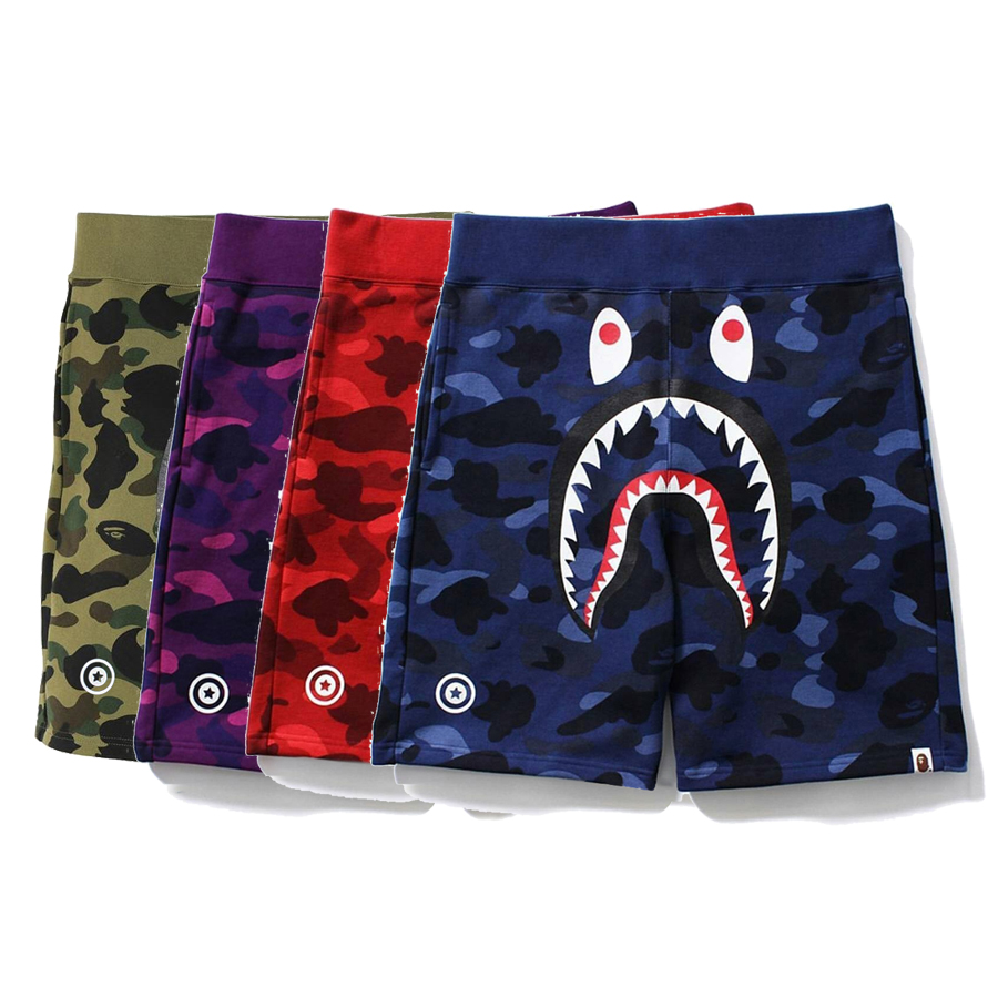 BAPE Camo Shark Sweat Shorts