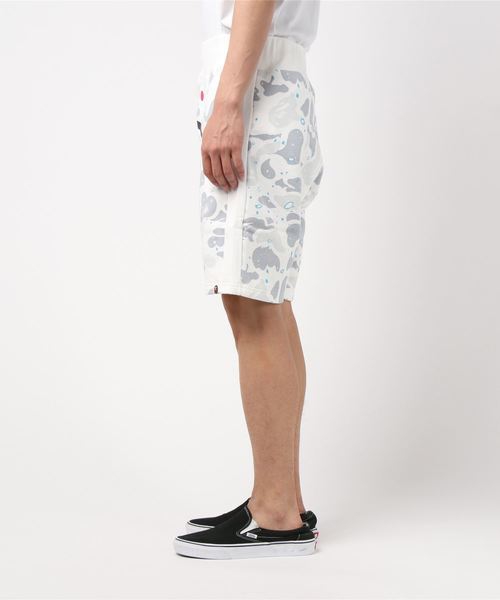 BAPE Space Camo Shark Sweat Shorts
