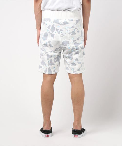BAPE Space Camo Shark Sweat Shorts