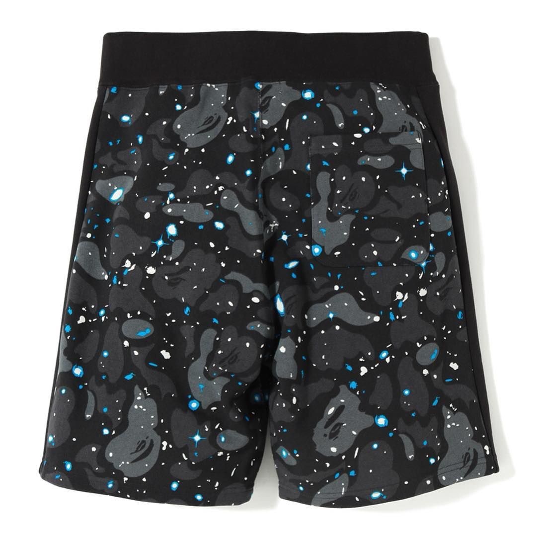 BAPE Space Camo Shark Sweat Shorts