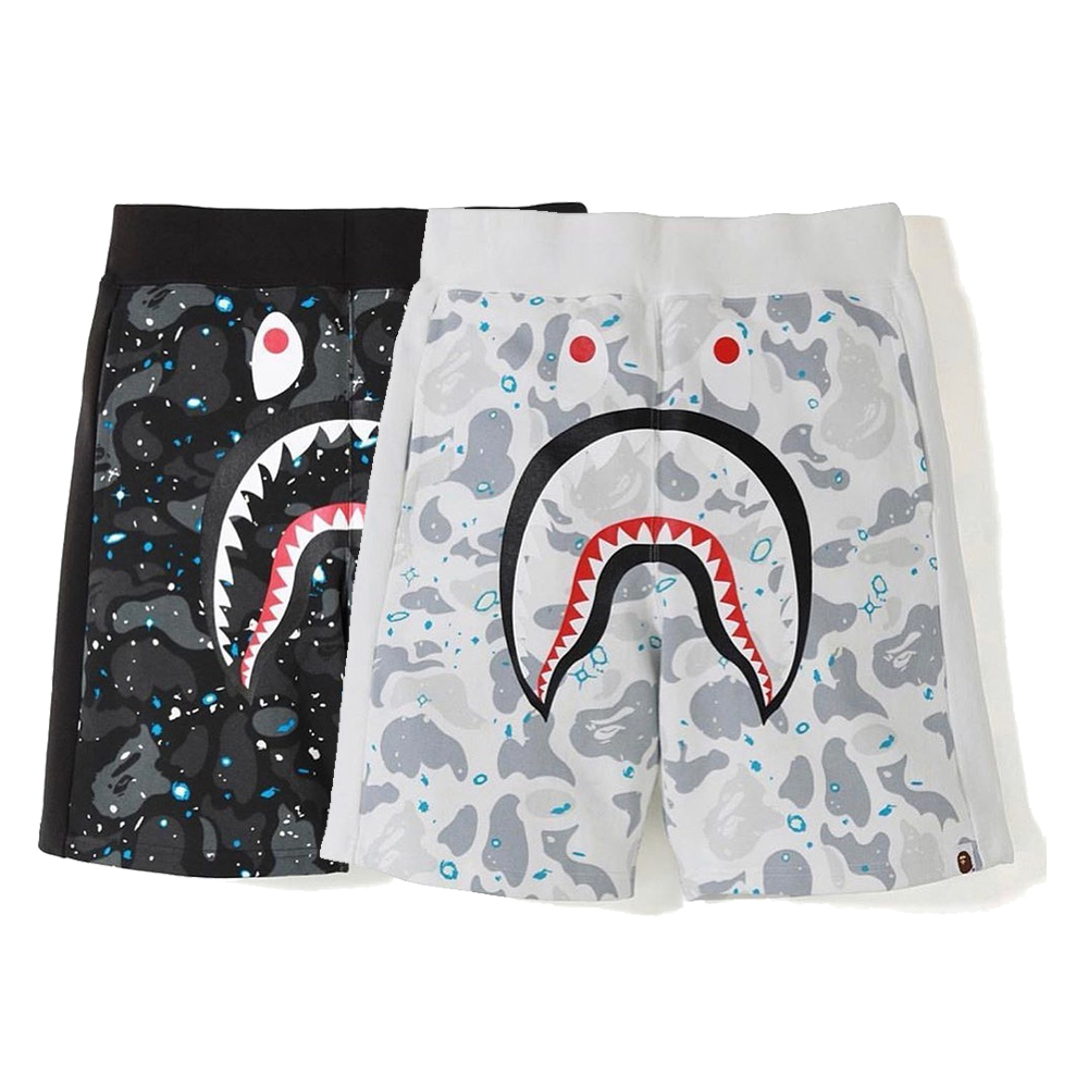 BAPE Space Camo Shark Sweat Shorts