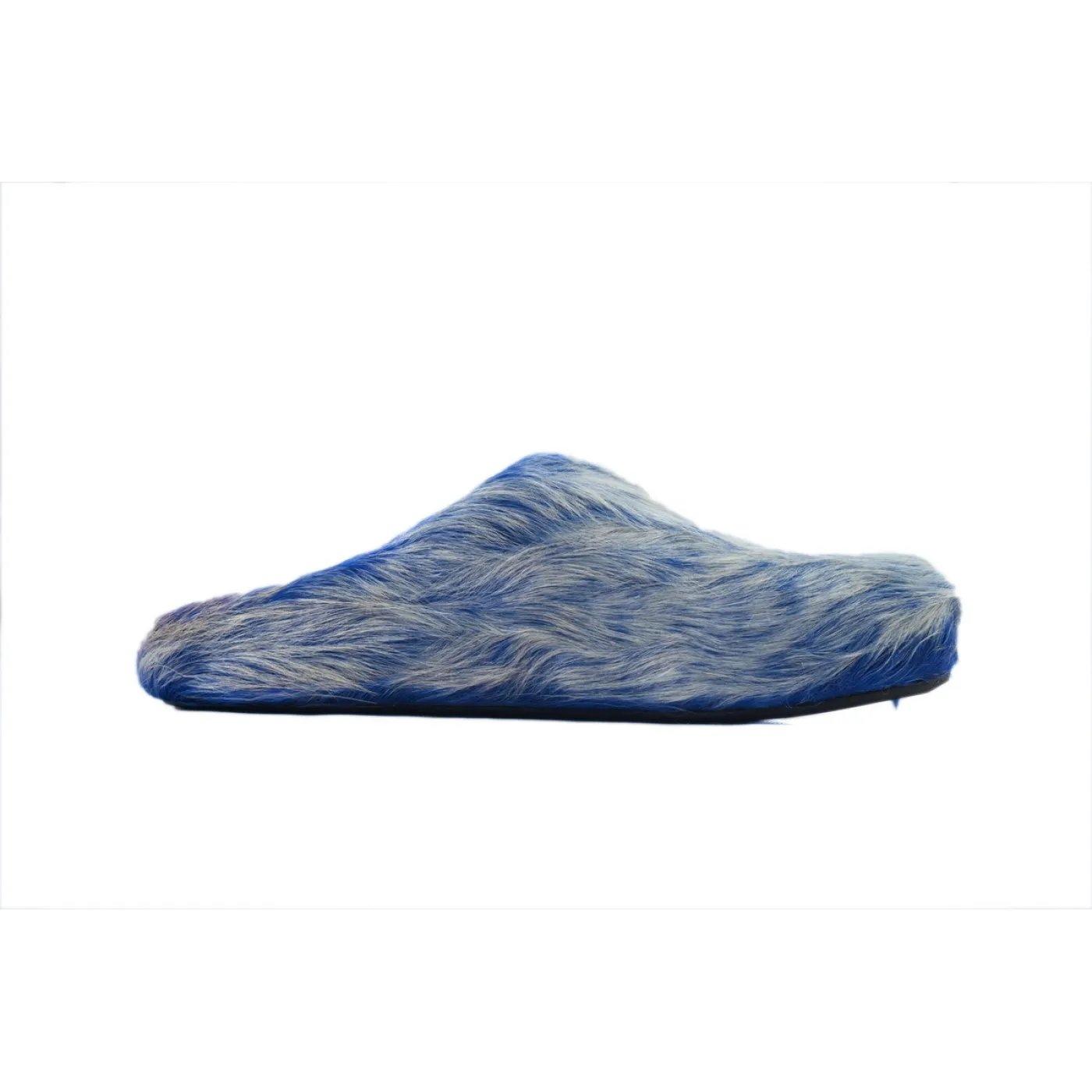 Marni Long-hair Calfskin Fussbett Tie Dye White Blue