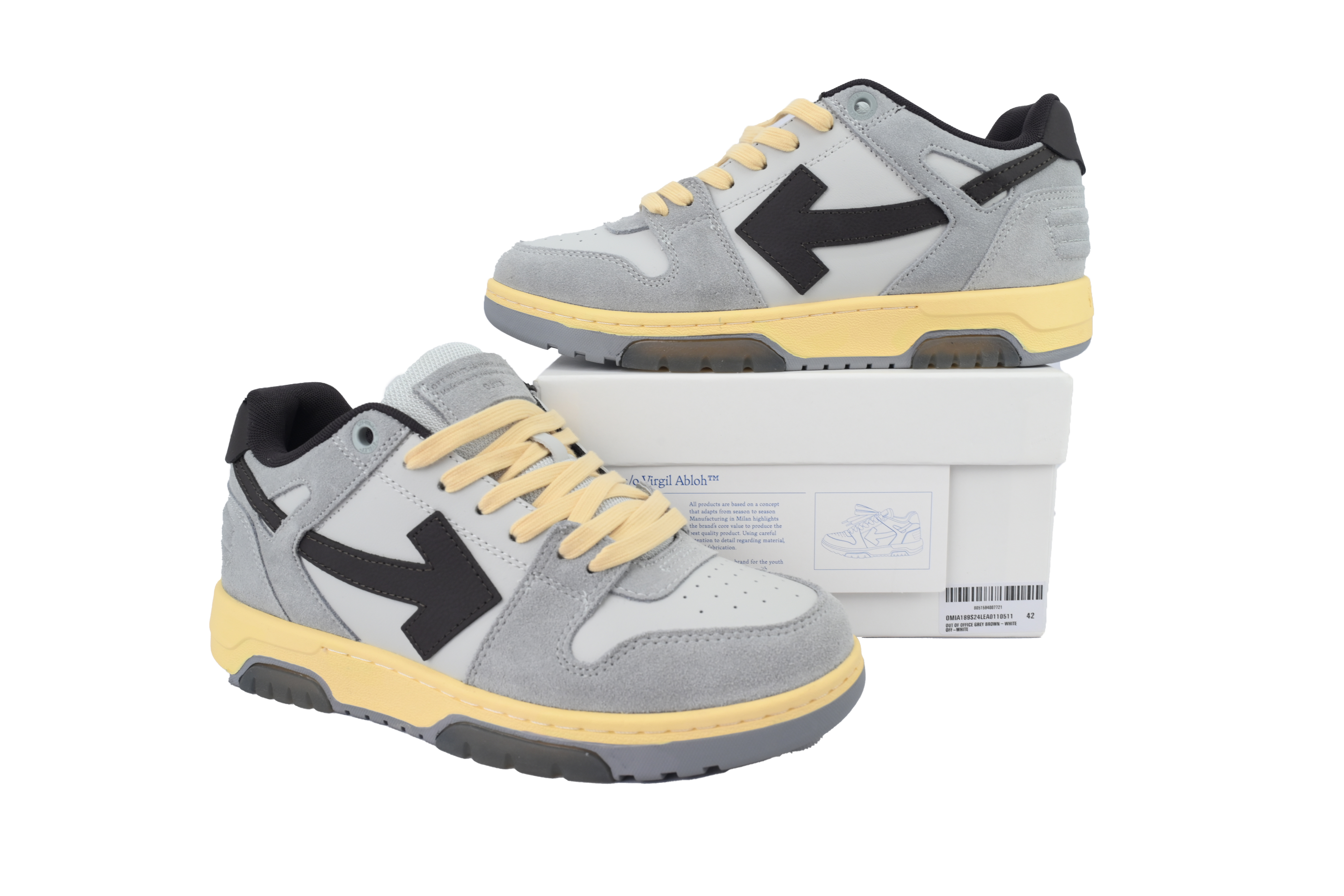 Off-White Out of Office Low Light Grey Anthracite OMIA189S 24LEA011 0511