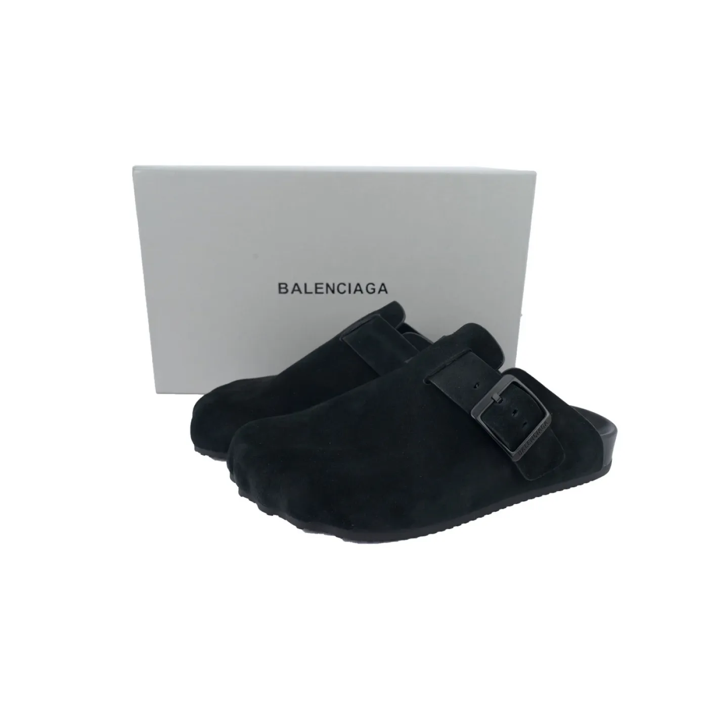 BALENCIAGA ブラックスエード SUNDAY MULE 40 26 Balenciaga Sunday Suede Mules Black