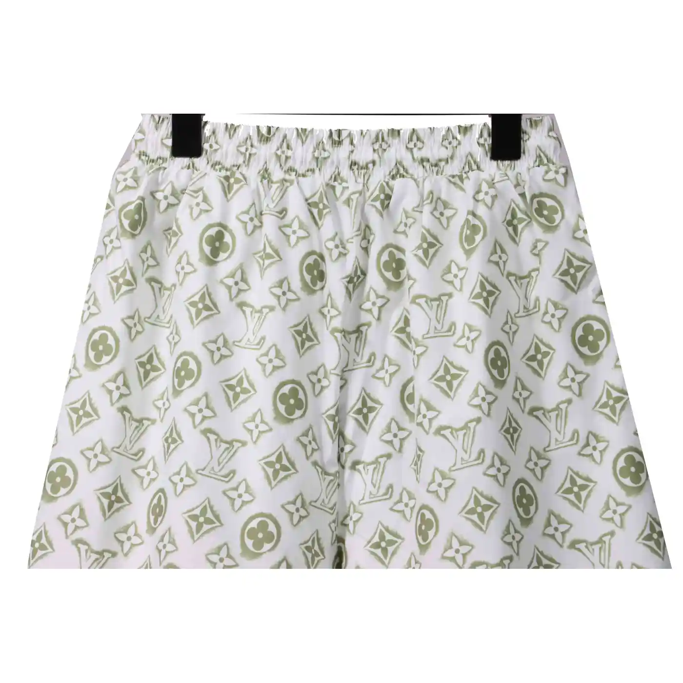 Louis Vuitton Monogram Printed Silk Shorts White