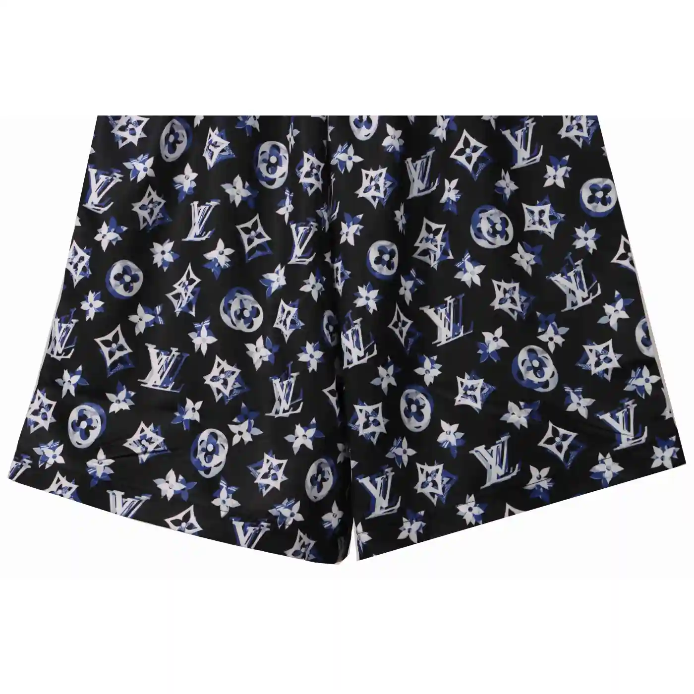Louis Vuitton Overlapping Monogram Printed Beach Shorts Dark Blue