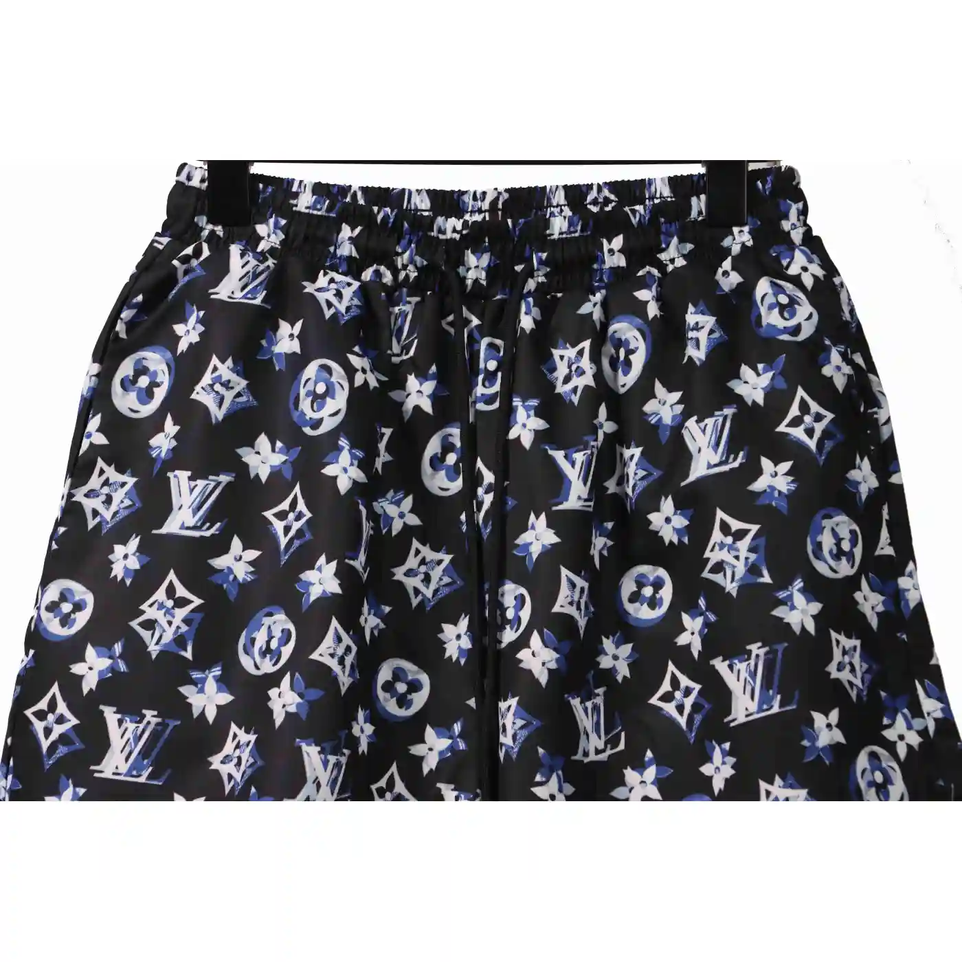 Louis Vuitton Overlapping Monogram Printed Beach Shorts Dark Blue