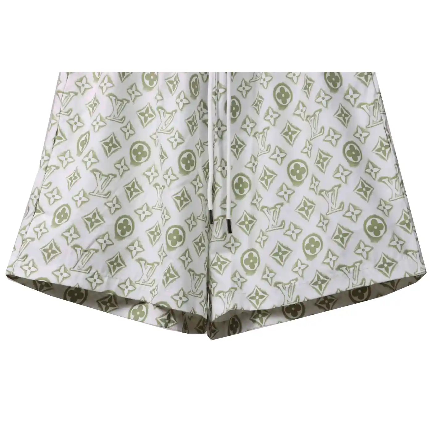Louis Vuitton Monogram Printed Silk Shorts White