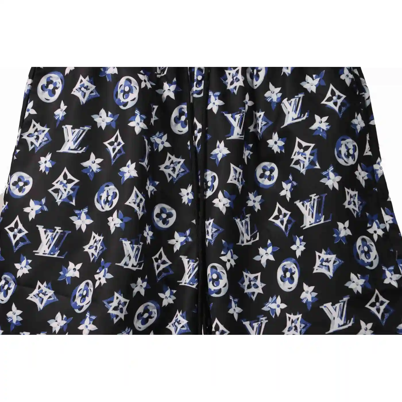 Louis Vuitton Overlapping Monogram Printed Beach Shorts Dark Blue