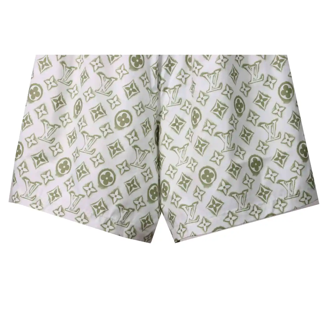 Louis Vuitton Monogram Printed Silk Shorts White
