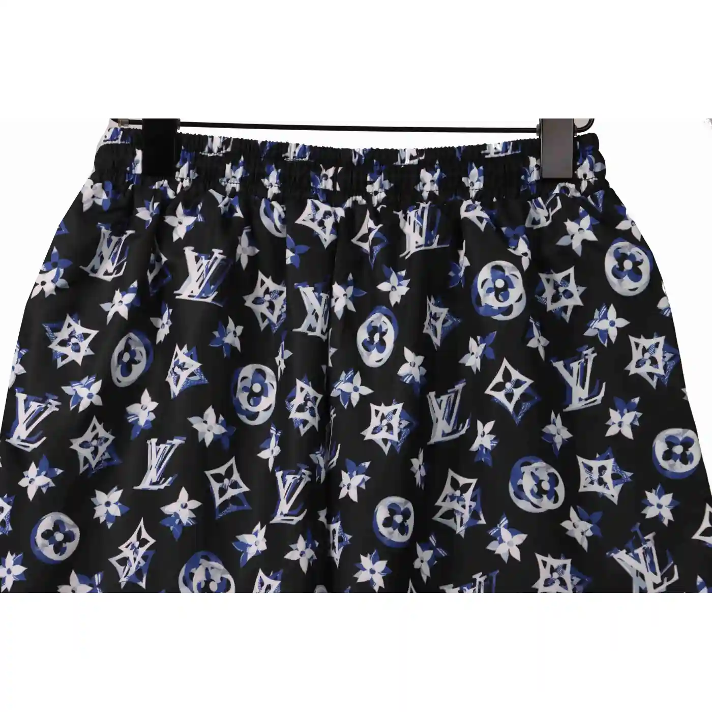 Louis Vuitton Overlapping Monogram Printed Beach Shorts Dark Blue