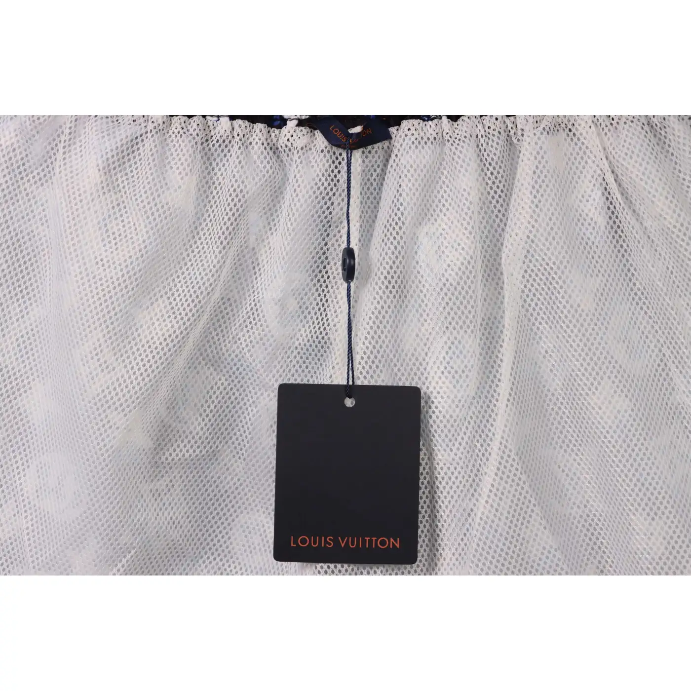 Louis Vuitton Overlapping Monogram Printed Beach Shorts Dark Blue